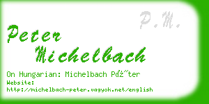 peter michelbach business card